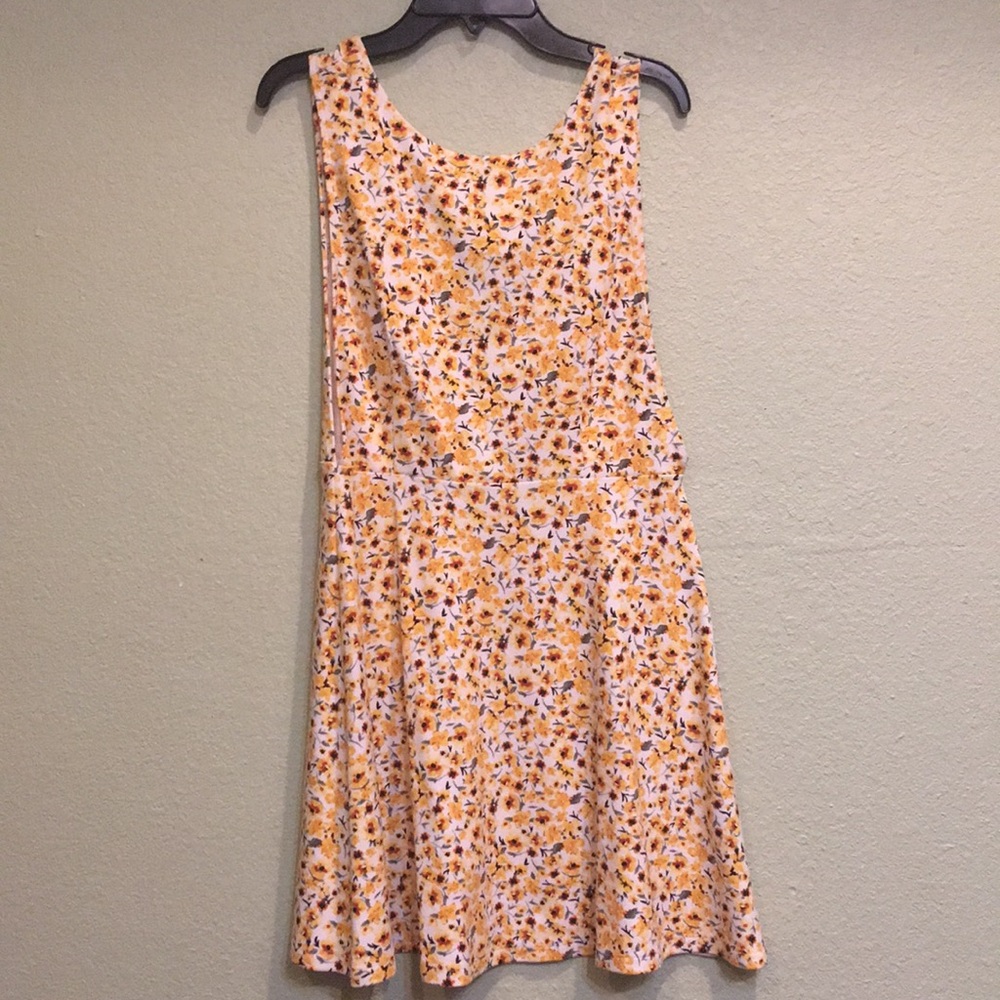sunflower print dress
